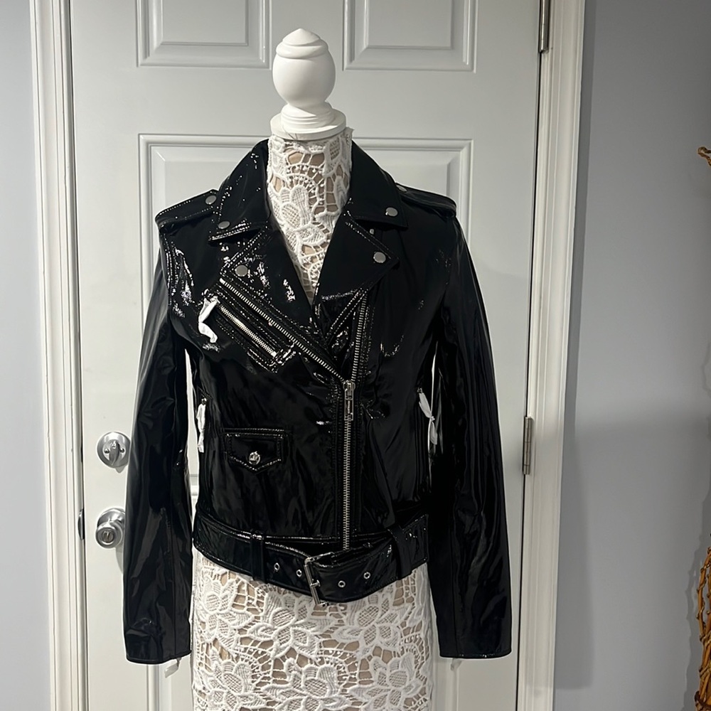 NEW Michael Kors patent leather jacket